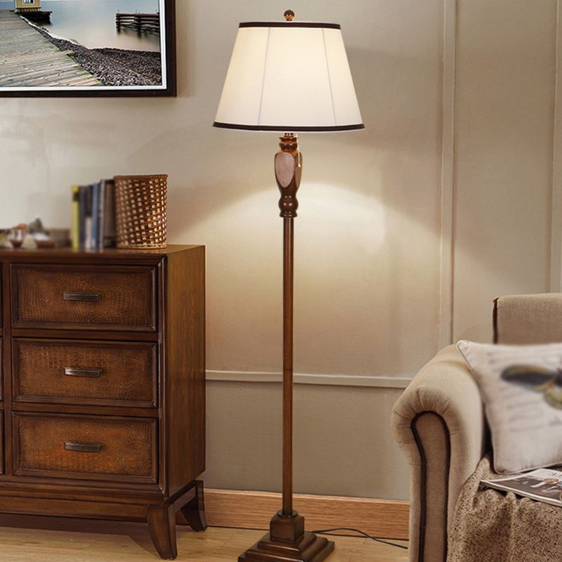Tiffany Moderni LED Marrone Lampade da Terra Metallo Tessuto Soggiorno/Camera da Letto