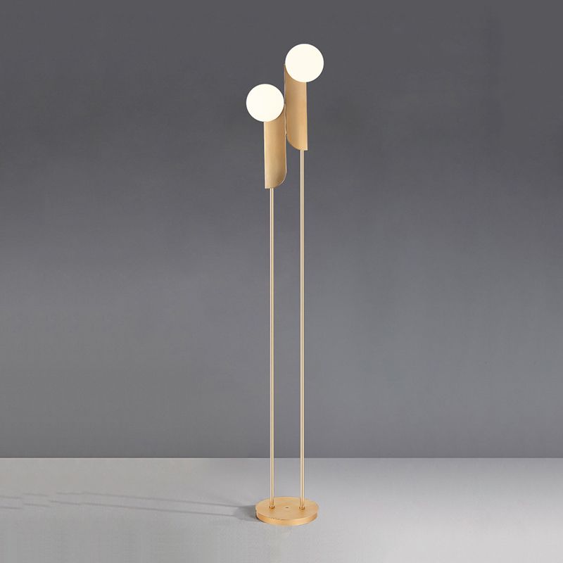 Mira Minimalista Design Lungo LED Lampade da terra Oro Metallo Camera da Letto/Sala Studio