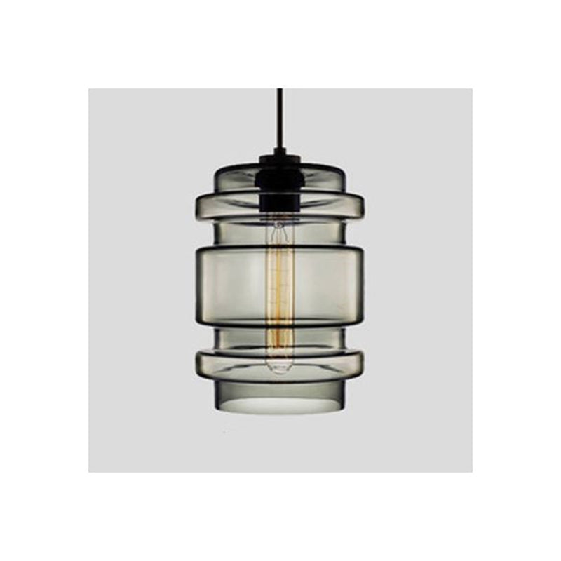 Arisha Art Deco Vetro Cilindrico Lampade a Sospensione