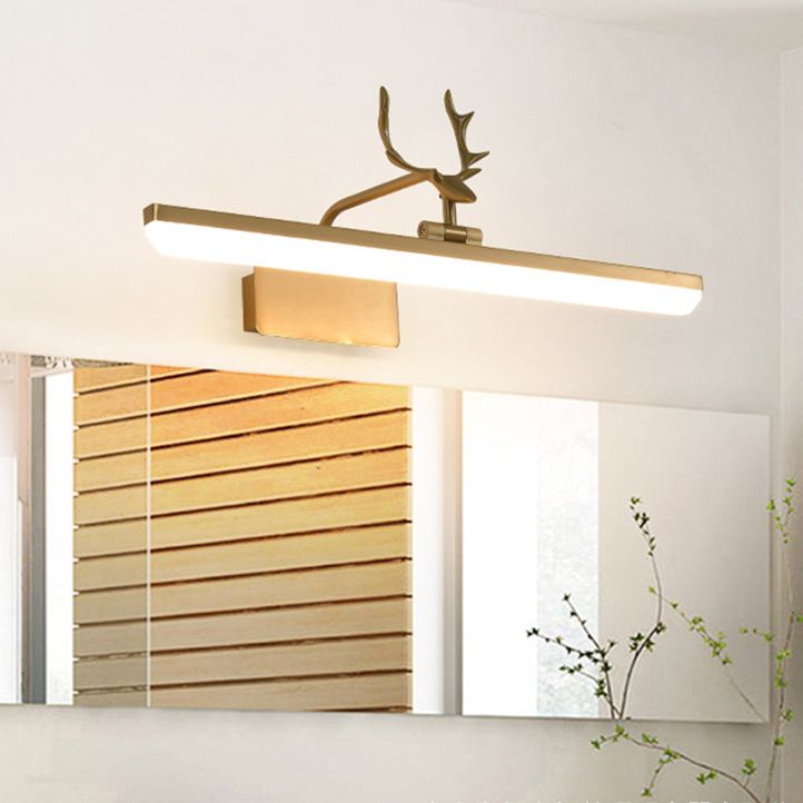 Arisha Annata Corna Specchio Anteriore Vanità Metallo LED Applique
