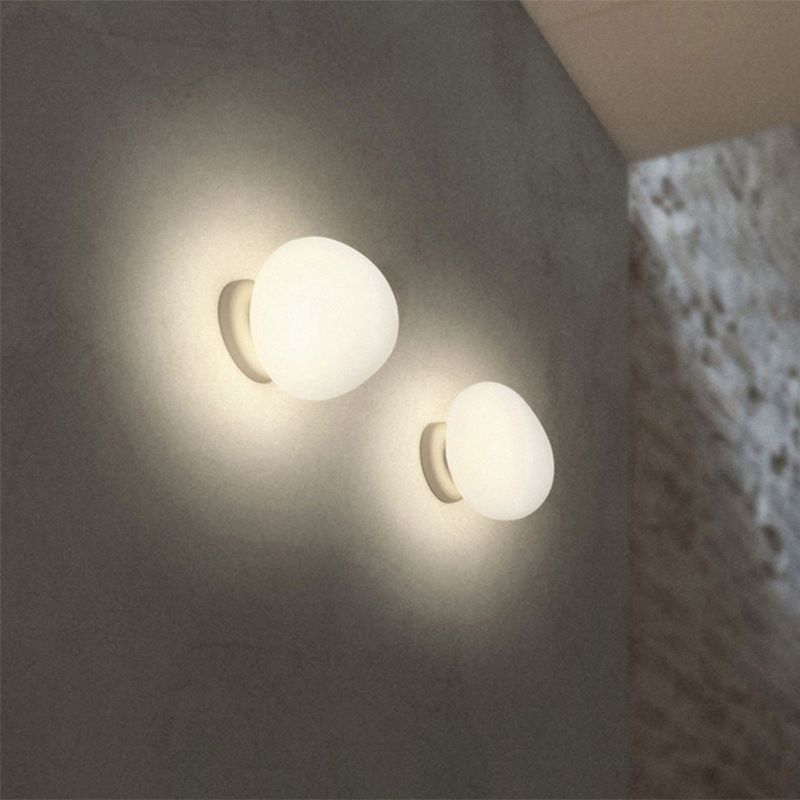 Valentina Minimalismo LED Applique Metallo Bianco Piccolo Rotondo Specchio Bagno/Soggiorno/Camera da Letto