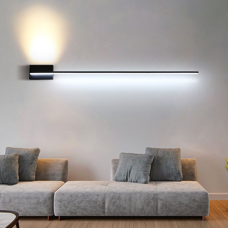 Arisha Minimalista LED Lineare Metallo Acrilico Vanità Applique Nero Bagno