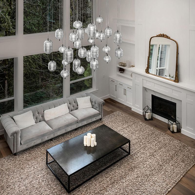 Valentina Design Metallo/Vetro Lampada a Sospensione Soggiorno