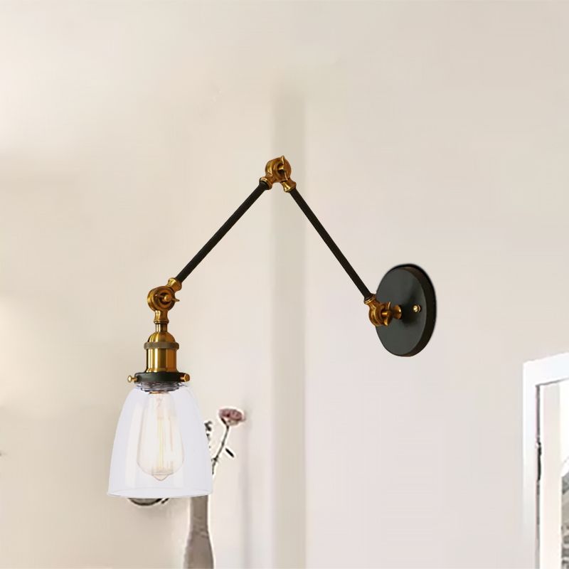 Silva Applique Vetro/Metallo Cono Regolabile Soggiorno Moderno, 4 Colori