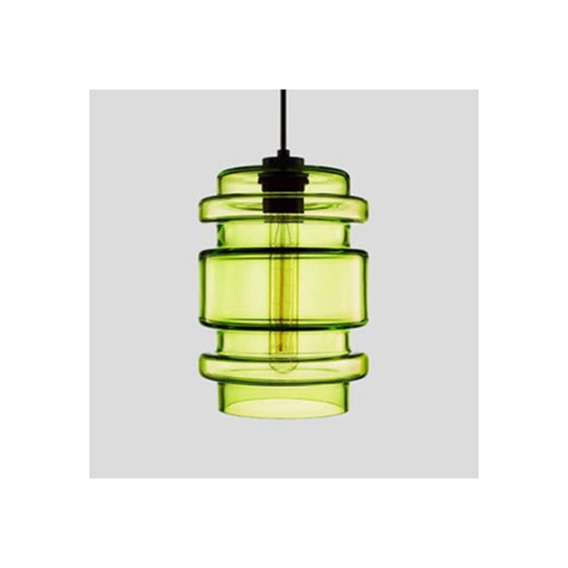 Arisha Art Deco Vetro Cilindrico Lampade a Sospensione