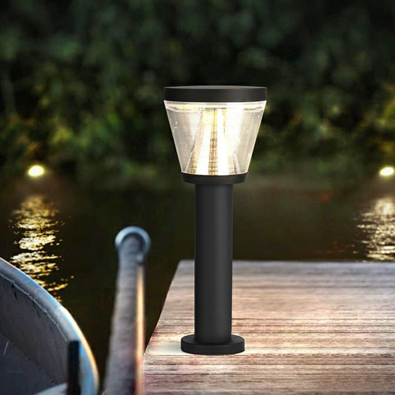 Ray Moderno Conica Solare Metallo/Acrilico Lampade da Esterno