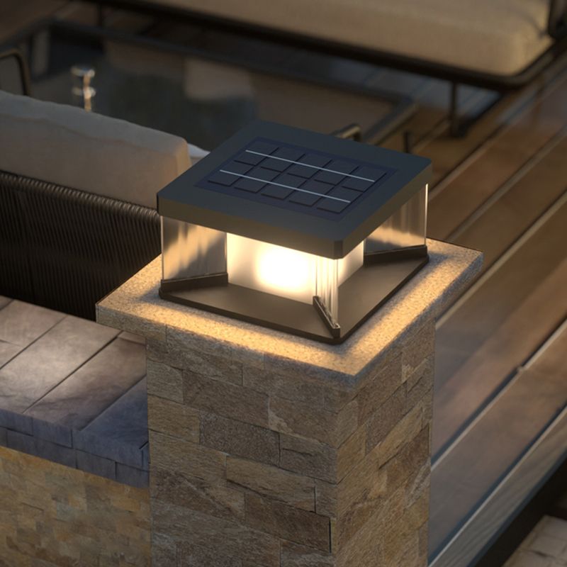 Ray Moderno Rettangolare Solare Metallo Lampade da Esterno