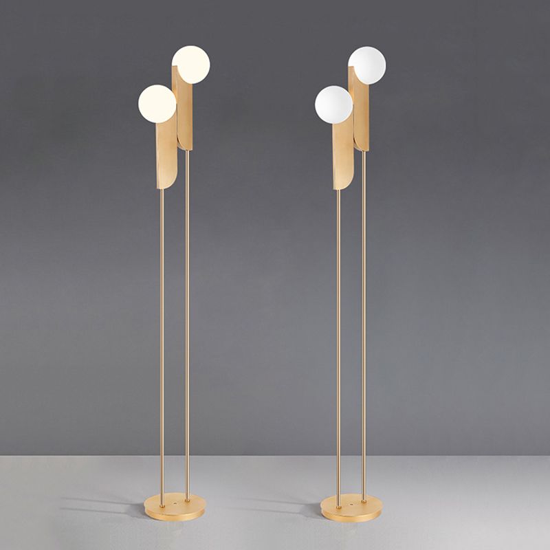 Mira Minimalista Design Lungo LED Lampade da terra Oro Metallo Camera da Letto/Sala Studio