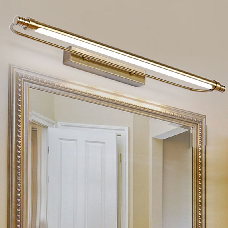 Arisha Moderno Lineare Metallo Vanità Applique, Oro, LED