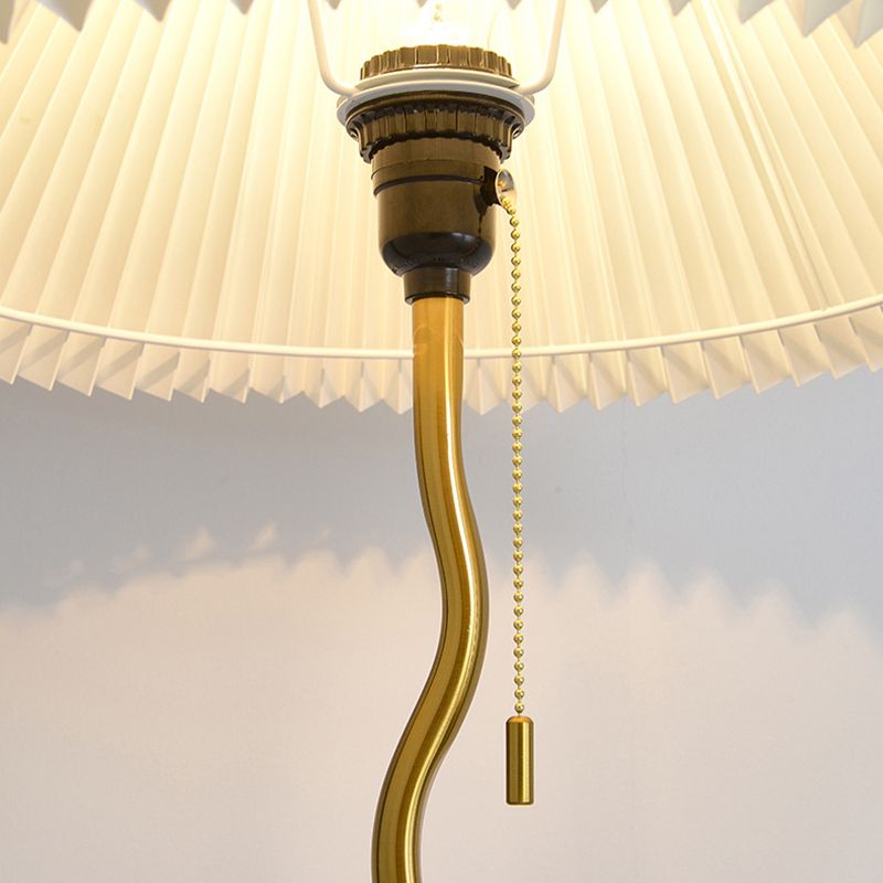 Muto Plissettato Lampade da Terra Metallo/Tessuto LED