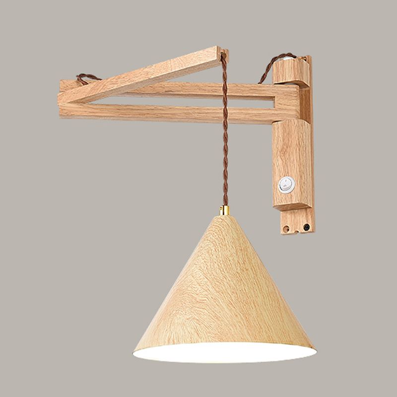 Muto Vintage LED Applique Legno/Metallo Legno/Noce Soggiorno