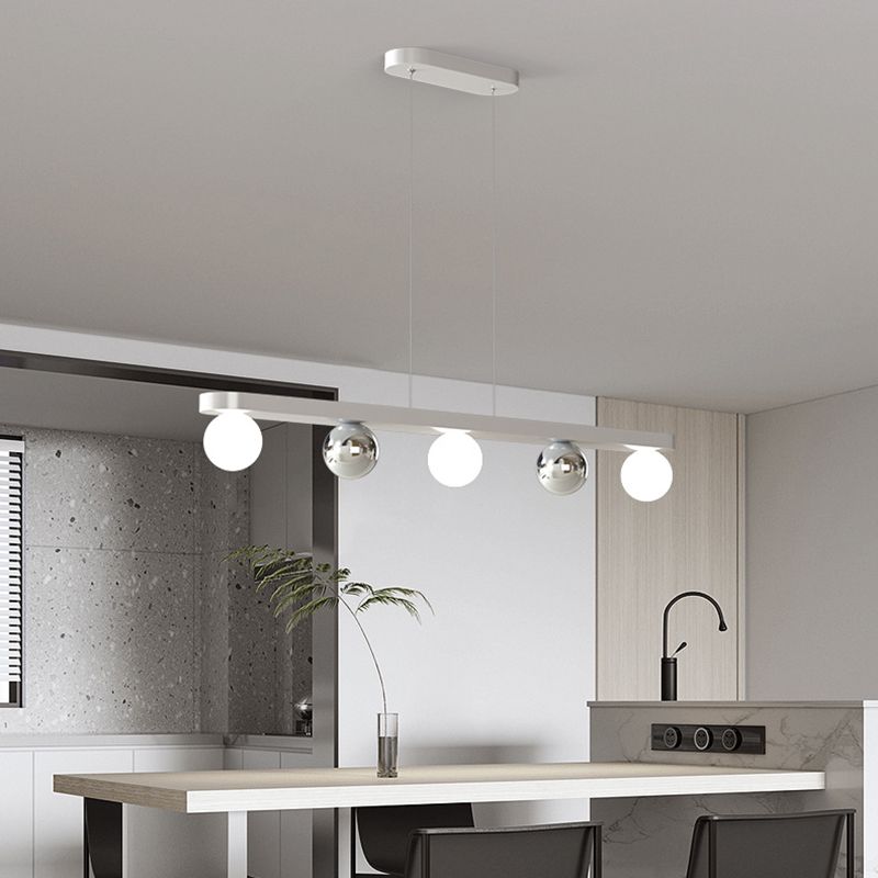 Valentina Moderno Lineare LED Lampade a Sospensione Argento Metallo Acrilico Soggiorno/Camera da Letto/Sala da Pranzo