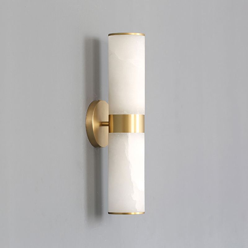 ArishaModerno LED Applique Doppio Intestazione Metallo Pietra Ottone Soggiorno/Camera da Letto/Bagno