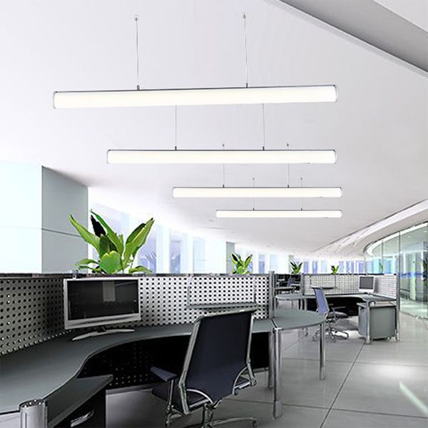 Arisha Minimalist Tubo Vetro Metallo Lampade a Sospensione Sala da Pranzo