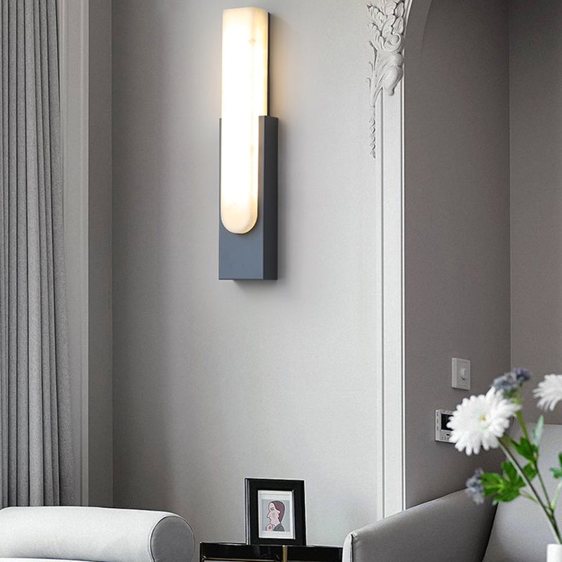 Valentina Moderna LED Minimalismo Applique Metallo Pietra Rettangolare Soggiorno/Camera da Letto/Bagno