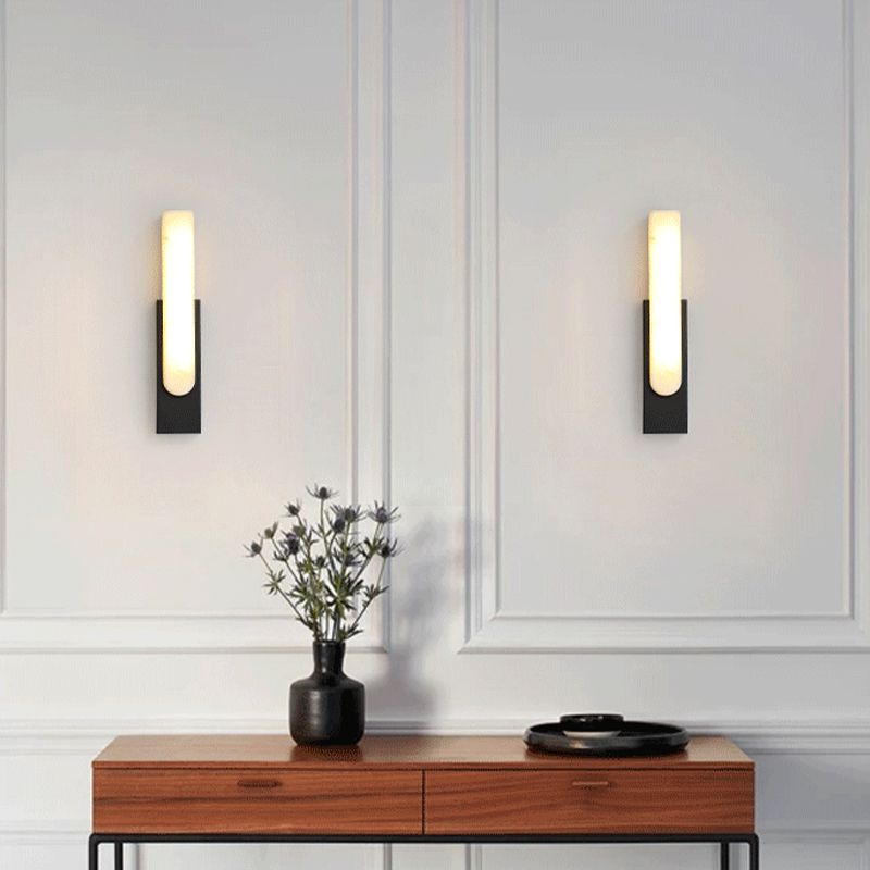 Valentina Moderna LED Minimalismo Applique Metallo Pietra Rettangolare Soggiorno/Camera da Letto/Bagno