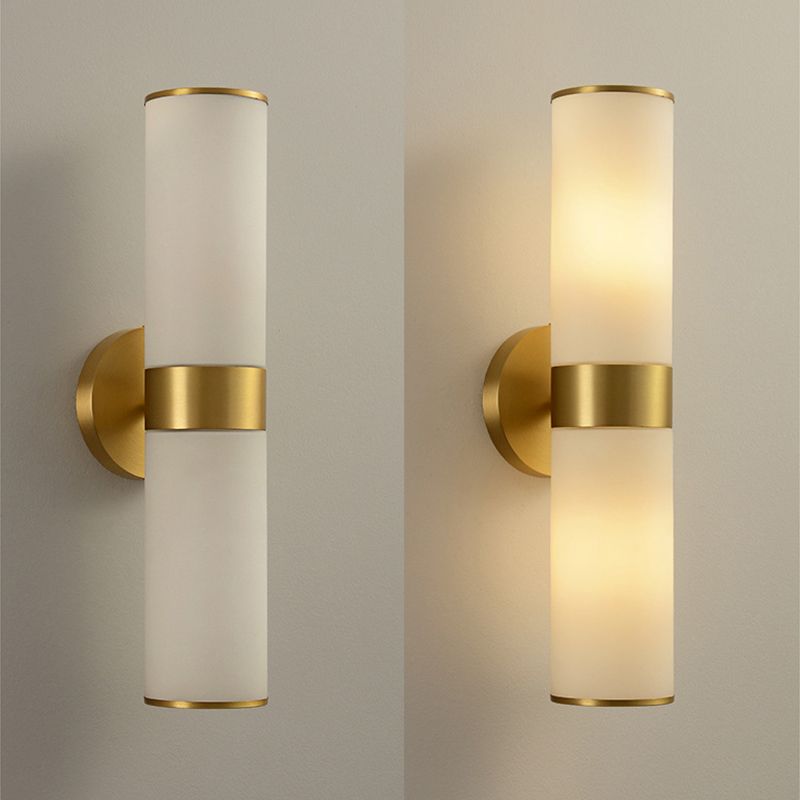 Arisha Vintage Cylinder Ottone Lampade da Specchi LED Metallo