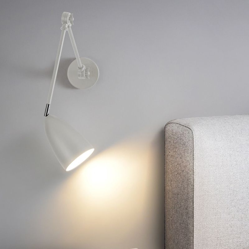 Epoch Minimalismo LED Cupola Forma Regolabile Applique Nero/Bianco/Nichel Soggiorno/Camera da Letto