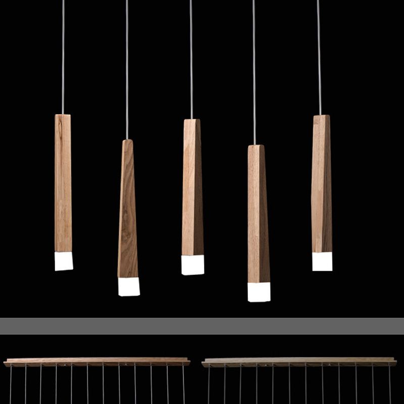 Muto Minimalista Legno/Acrilico Lampade a Sospensione Camera da Letto/Soggiorno