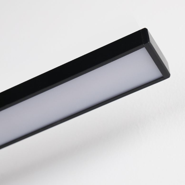 Arisha Moderno Classico Lineare LED Applique Metallo Nero/Argento Specchio Bagno