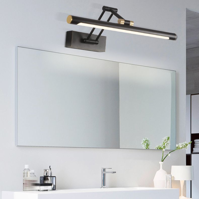 Arisha Moderno LED Applique Metallo Nero/Bianco Regolabile Specchio Bagno