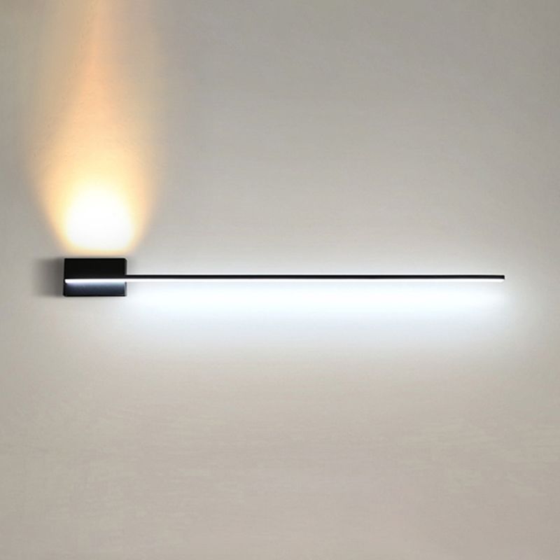 Arisha Minimalista LED Lineare Metallo Acrilico Vanità Applique Nero Bagno