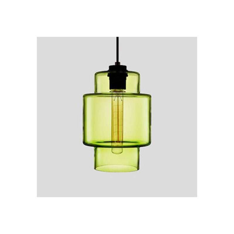 Arisha Art Deco Vetro Cilindrico Lampade a Sospensione