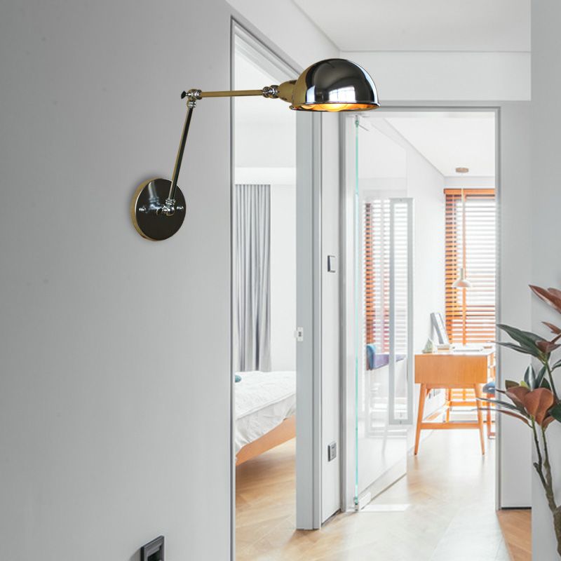 Epoch Vintage Industriale LED Applique Emisferico Regolabile Soggiorno/Camera da Letto/Sala Studio