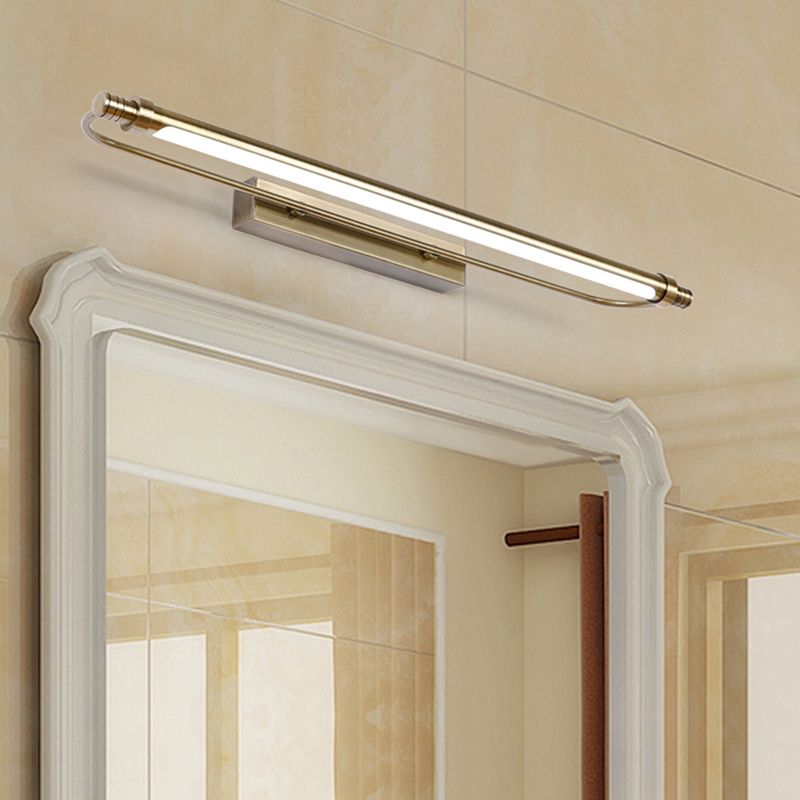 Arisha Moderno Lineare Metallo Vanità Applique, Oro, LED