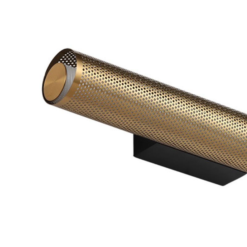 Arisha Moderno Classico LED Cilindrico Applique Metallo Oro Specchio Bagno