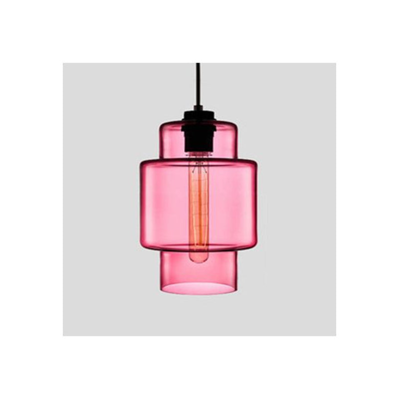 Arisha Art Deco Vetro Cilindrico Lampade a Sospensione