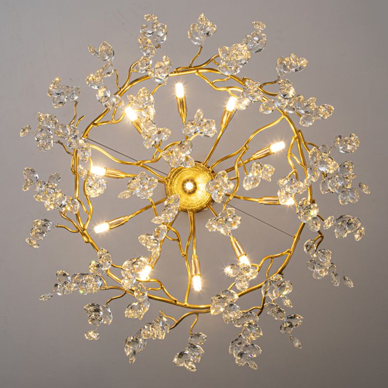 Marilyn Design LED Lampada a Sospensione Artistico in Metallo/Cristallo Oro Soggiorno/Camera da Letto