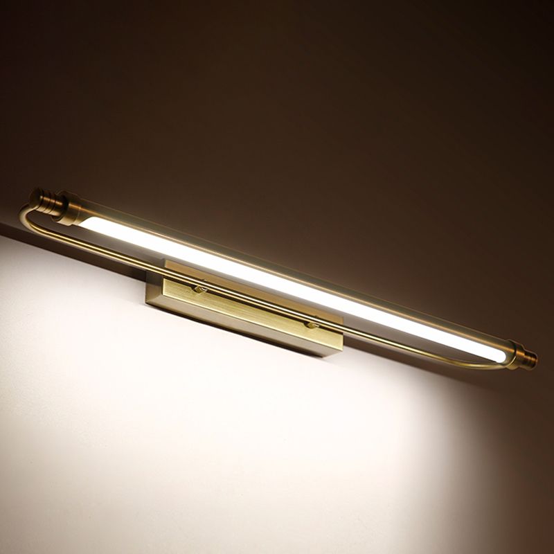 Arisha Moderno Lineare Metallo Vanità Applique, Oro, LED