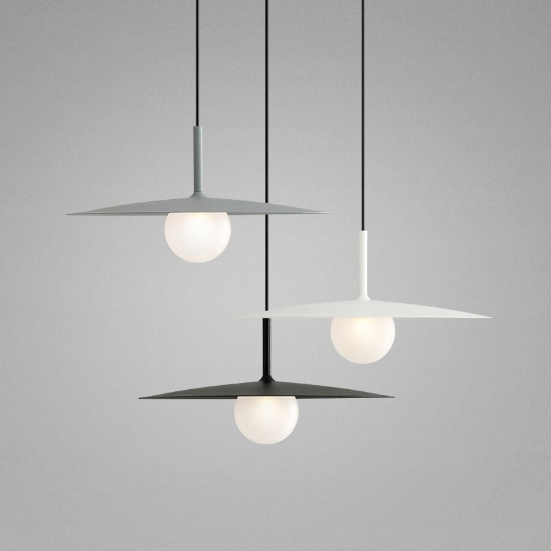Arisha Moderno Piatto Metallo Lampade a Sospensione, Nero/Bianco/Grigio