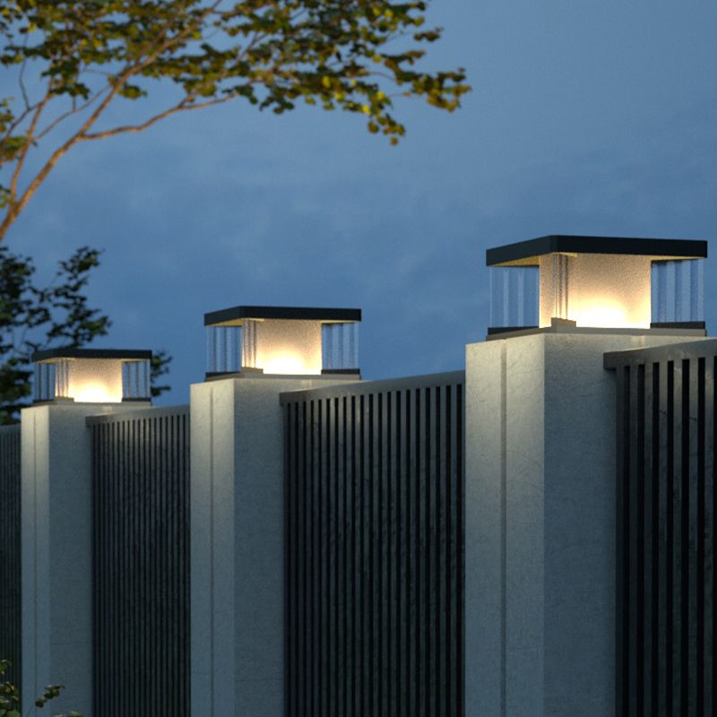 Ray Moderno Rettangolare Solare Metallo Lampade da Esterno