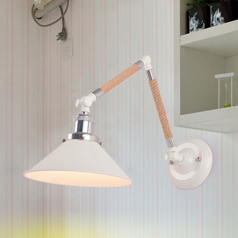 Arisha Applique Corda di Canapa/Metallo Bianco Moderno Regolabile