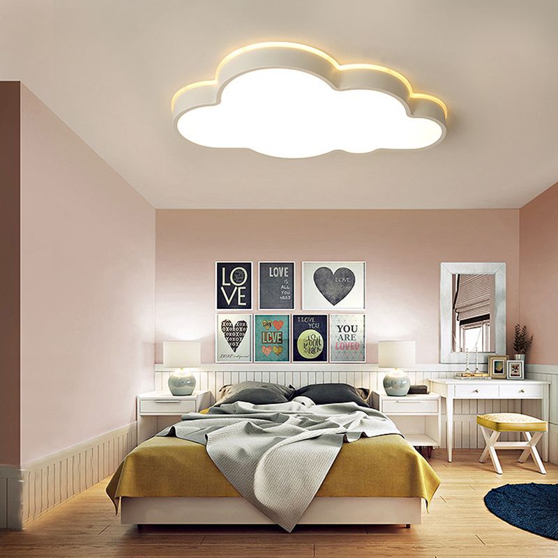 Arisha Plafoniere LED Moderno Nuvole Metallo Acrilico, Bianco