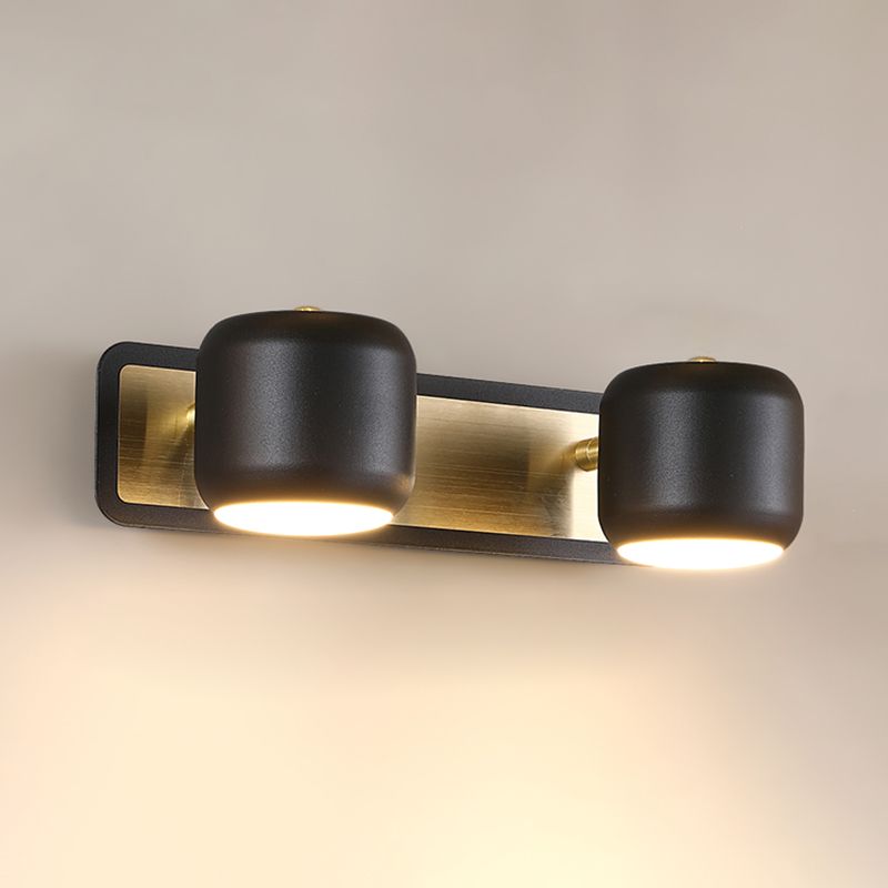 Arisha Moderno LED Specchio Anteriore Metallo Applique Minimalismo Nero/Bianco Bagno