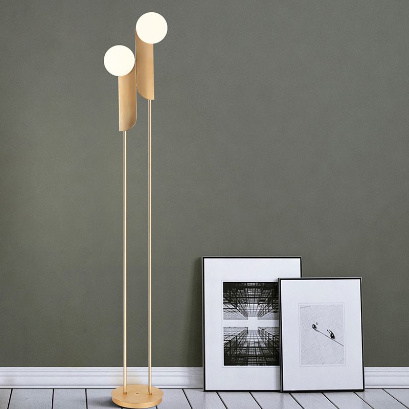 Mira Minimalista Design Lungo LED Lampade da terra Oro Metallo Camera da Letto/Sala Studio
