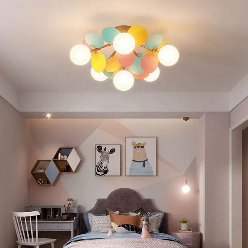 Arisha Moderna LED Design Grappolo Colorata Bianco/Verde/Rosso Bolla Plafoniera Metallo Acrilico Soggiorno/Camera da Letto