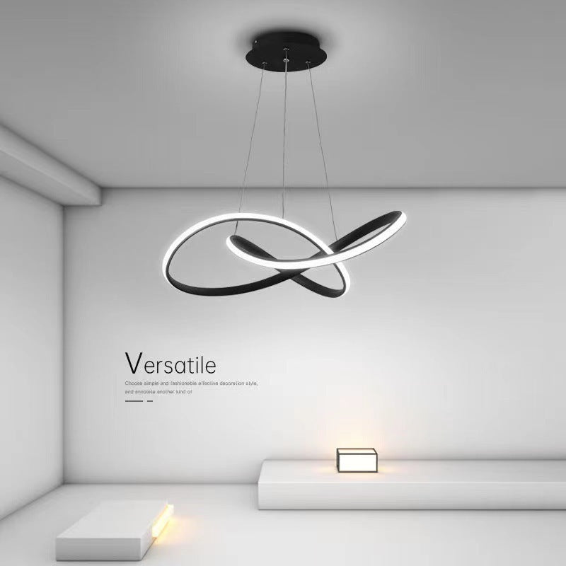 Arisha Moderno Anelli LED Lampada a Sospensione LED Nero/Bianco Soggiorno/Camera da Letto