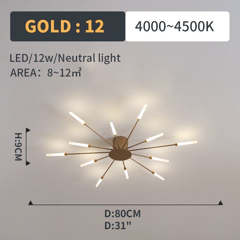 Arisha Moderni LED Montaggio Incasso Plafoniere Fuochi Artificiali
