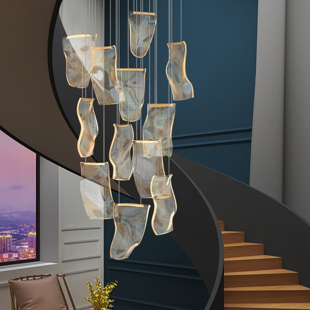 Kristy Moderni Led Lampadari Artistico Acrilico Metallo Oro Soggiorno/Camera da Letto