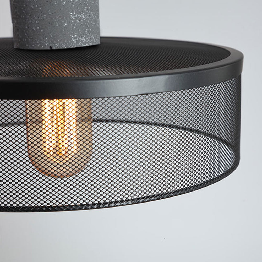 Arisha Moderni LED Wabi-Sabi Lampada a Sospensione Cilindrica Industriale Cemento/Metallo