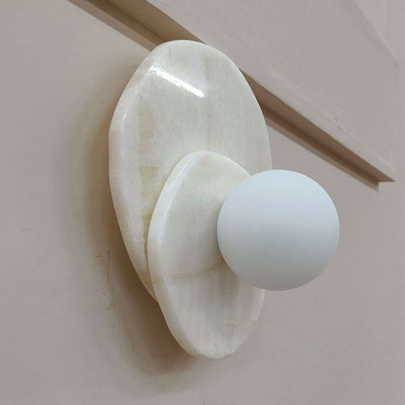 Arisha Francese LED Pietra Vetro Applique Soggiorno