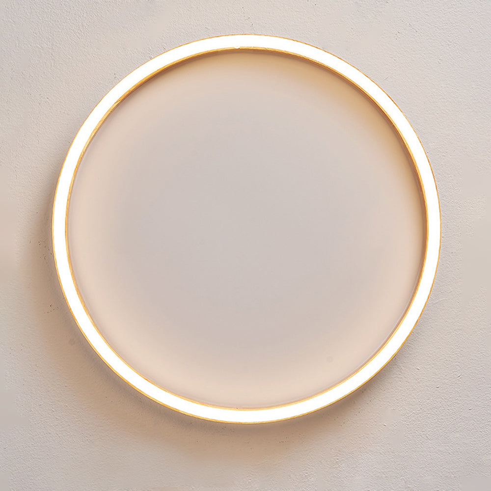 Muto Moderne LED Plafoniere Legno/Acrilico Rotonda Dimmerabile
