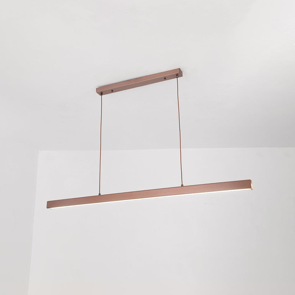 Arisha Moderna LED Lampada a Sospensione Metallo Nero/Marrone Lineare