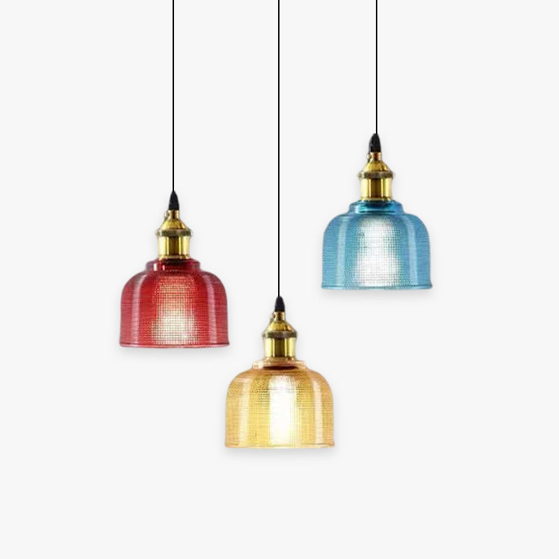 Valentina Colorato Arte Deco LED Lampade a Sospensione Vetro Camera da Letto