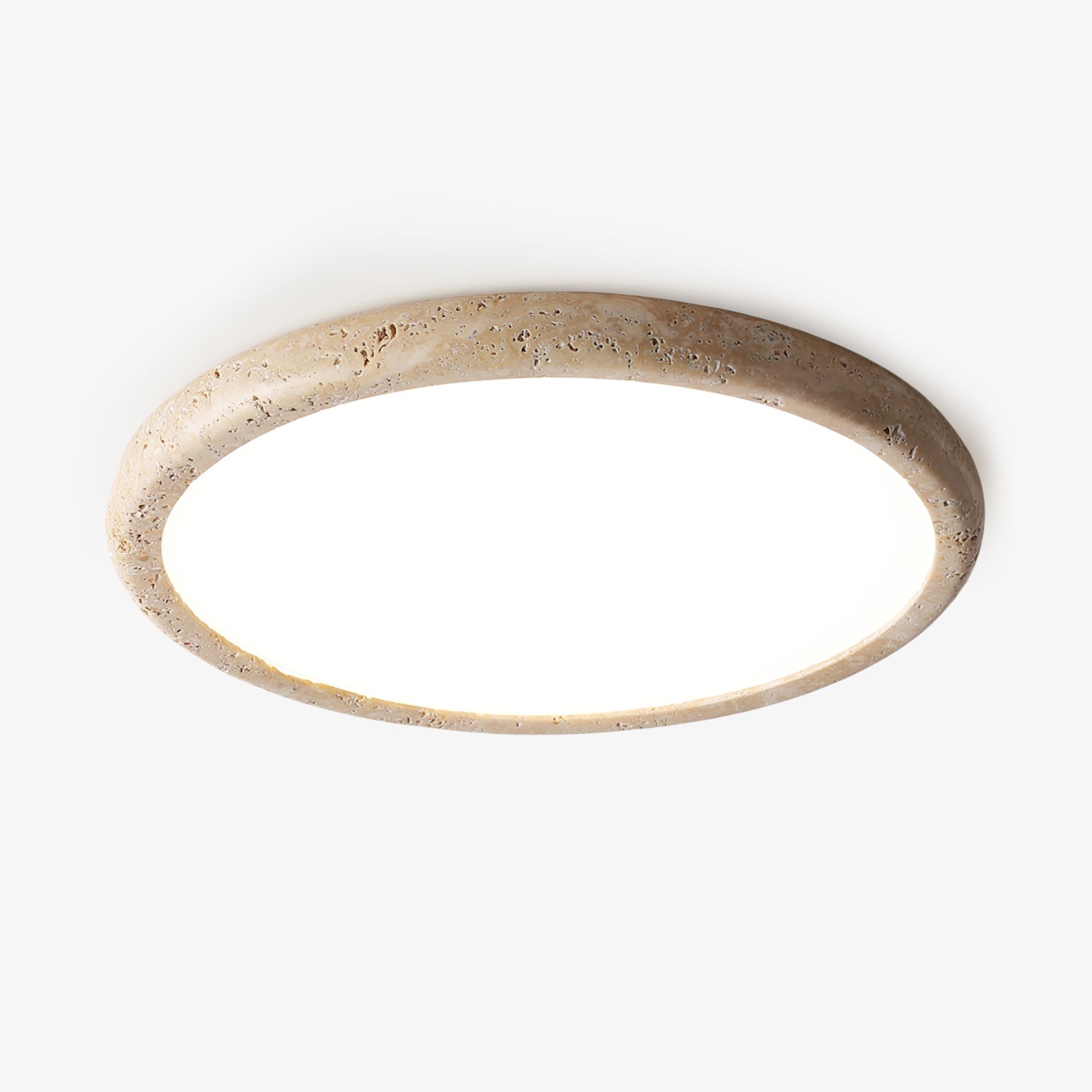 Aurrina Ring Frame Travertine Ceiling Light - Neutralighting