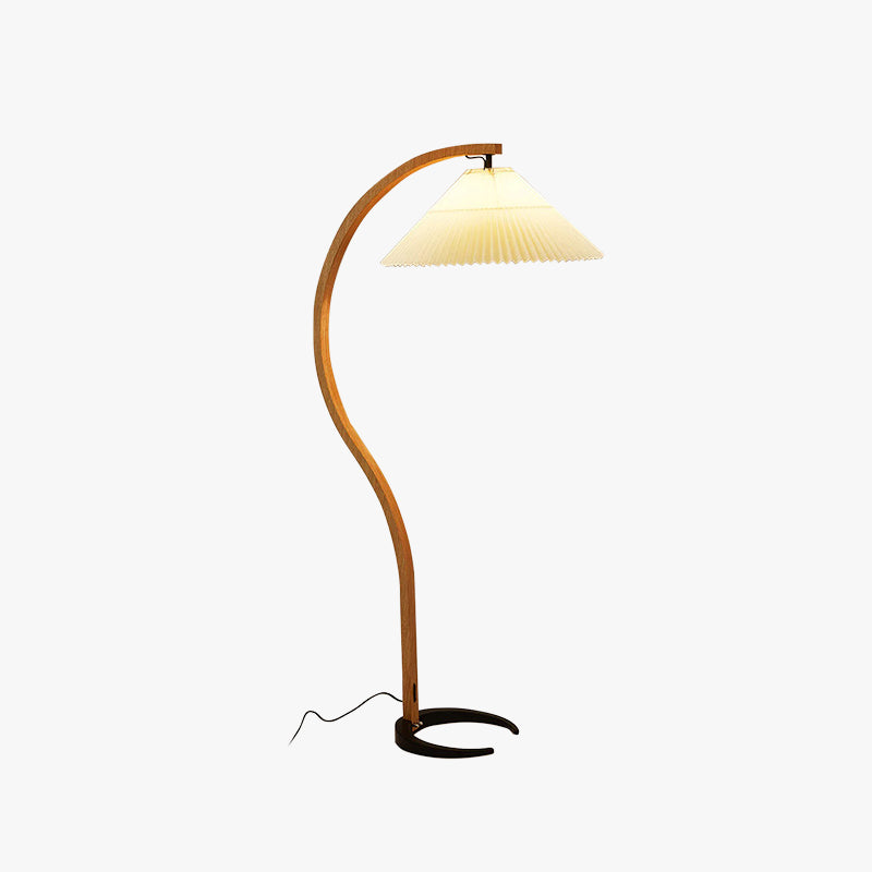Muto Minimalista LED Lampada da Terra Metallo Legno Arco Soggiorno/Camera da Letto